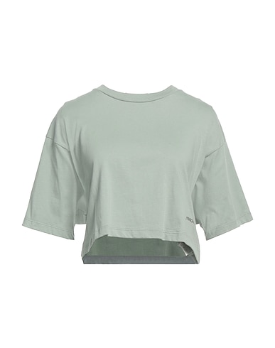 HINNOMINATE Crop top Sage green 100% Cotton, Elastane