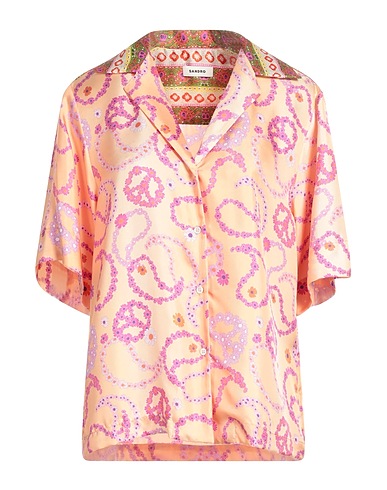 SANDRO Floral shirts & blouses 100% Silk, Mother-of-pearl