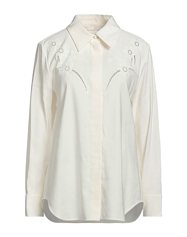 CHLOÉ Lace shirts & blouses Ivory 56% Viscose, 44% Ramie, Polyester