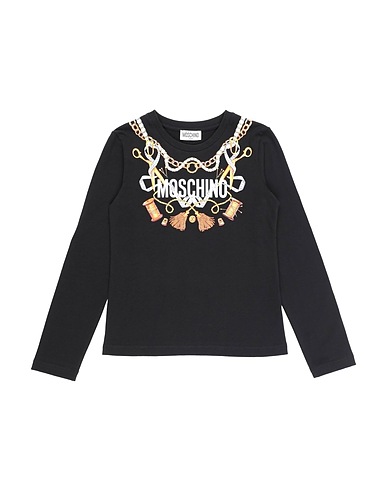 MOSCHINO KID T-shirt Black 95% Cotton, 5% Elastane
