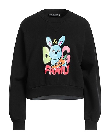 DOLCE&GABBANA Sweatshirt GIANPIERO X DOLCE&GABBANA Black 80% Cotton, 20% Elastane, Polyurethane