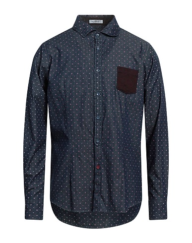 L.B.K. Patterned shirt Blue 100% Cotton