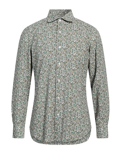 FINAMORE 1925 Patterned shirt Green 100% Cotton