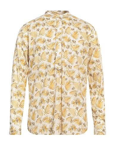 LARDINI Patterned shirt Off white 100% Cotton