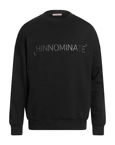 HINNOMINATE Hooded sweatshirt Black 100% Cotton, Elastane