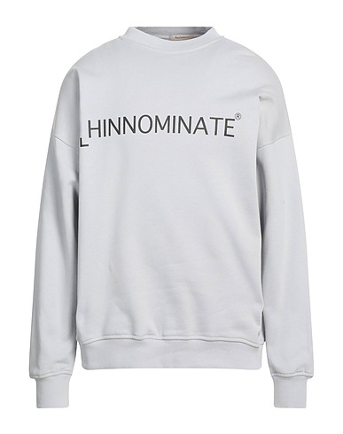 HINNOMINATE Hooded sweatshirt Light grey 100% Cotton, Elastane
