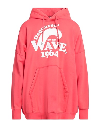 DSQUARED2 Hooded track jacket  Coral 100% Cotton