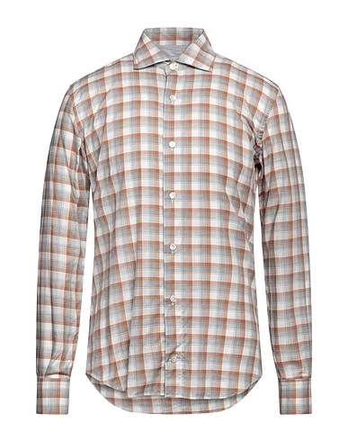 ELEVENTY Checked shirt PLATINUM 100% Cotton
