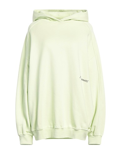 HINNOMINATE Hooded track jacket  Light green 100% Cotton, Elastane