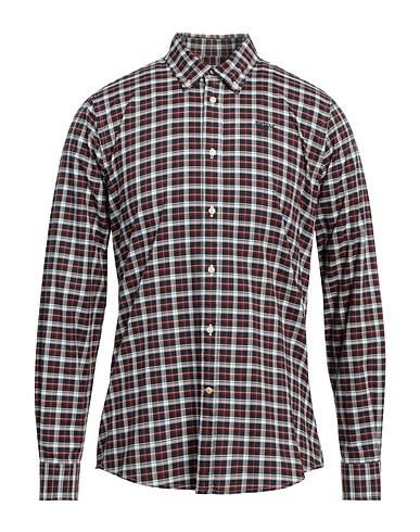 BARBOUR Checked shirt Burgundy 100% Cotton