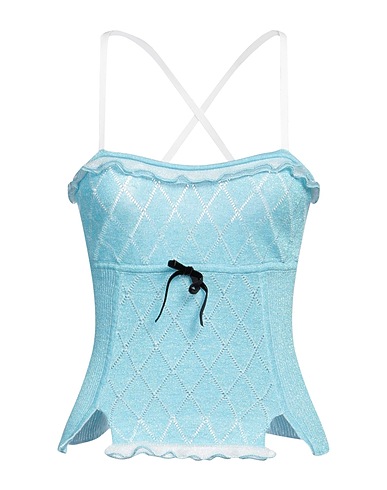CORMIO Top Turchese 50% Cotone, 34% Lyocell, 11% Poliestere, 5% Poliammide