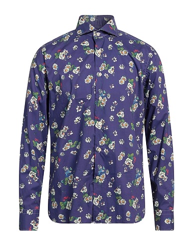 ALESSANDRO GHERARDI Patterned shirt Purple 100% Cotton