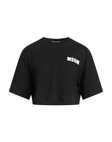 MSGM T-shirt Nero 100% Cotone