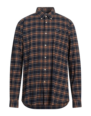 BARBOUR Camicia a quadri Blu notte 100% Cotone