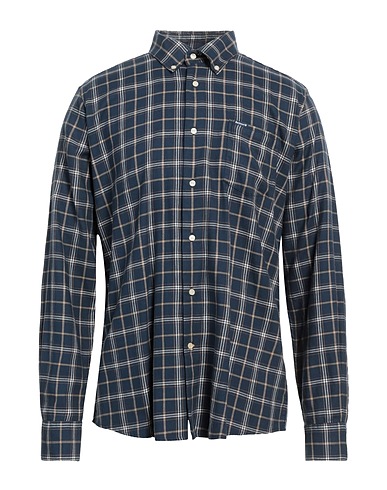 BARBOUR チェック柄シャツ ネイビー コットン 53% / テンセル 47%