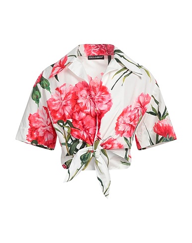 DOLCE&GABBANA Floral shirts & blouses BIANCO 100% Cotton