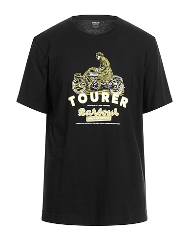 BARBOUR Camiseta Negro 100% Algodón
