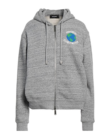 DSQUARED2 Hooded track jacket  Grey 100% Cotton