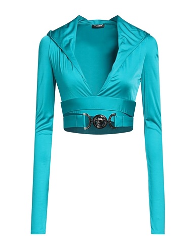 VERSACE Top Deep teal 100% Viscose