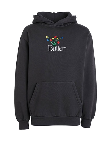 BUTTER GOODS Hoodie Bouquet Embroidered Pullover Hood Braungrau 65% Baumwolle, 35% Polyester
