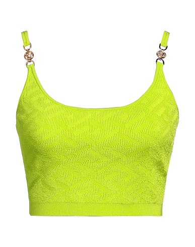 VERSACE Top Light green 92% Viscose, 6% Polyamide, 2% Elastane