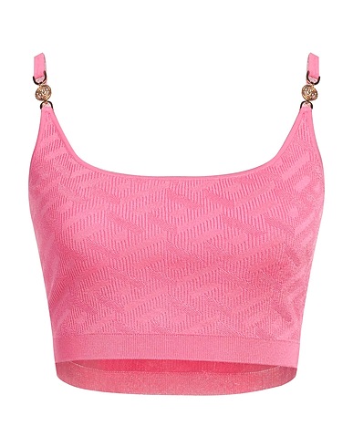 VERSACE Top Fuchsia 92% Viscose, 6% Polyamide, 2% Elastane