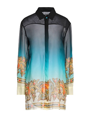 ETRO シルクシャツ＆ブラウス ディープティール シルク 100%