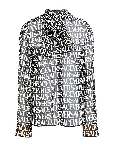 VERSACE シルクシャツ＆ブラウス ブラック シルク 100%