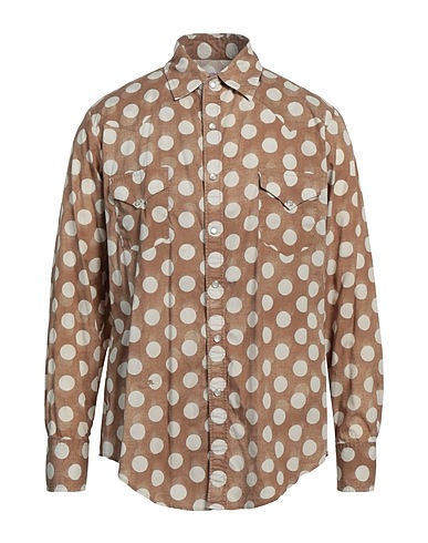 ERL Camicia fantasia Khaki 100% Cotone