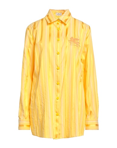 ETRO Camicia a righe Giallo 80% Cotone, 16% Viscosa, 4% Seta
