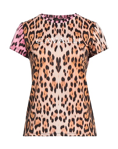 ROBERTO CAVALLI T-shirt Beige 86% Poliestere, 14% Elastan