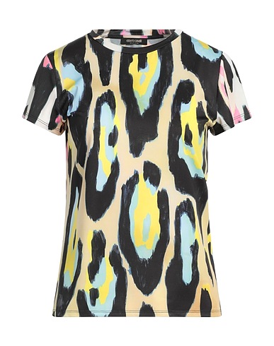 ROBERTO CAVALLI T-Shirt Beige 86% Polyester, 14% Elastan