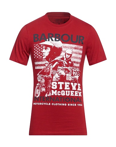 BARBOUR T-shirt INTERNATIONAL Red 100% Cotton