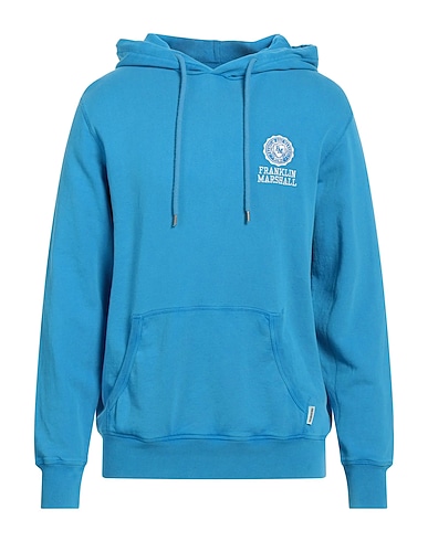 FRANKLIN & MARSHALL Hooded track jacket  Azure 100% Cotton
