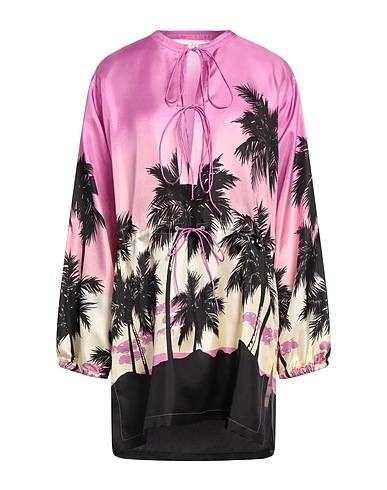 PALM ANGELS Top Rosa 100% Seta