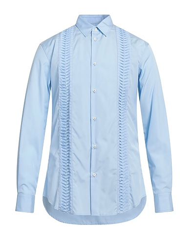 DSQUARED2 Solid color shirt Sky blue 100% Cotton