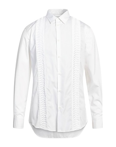DSQUARED2 Solid colour shirt White 100% Cotton