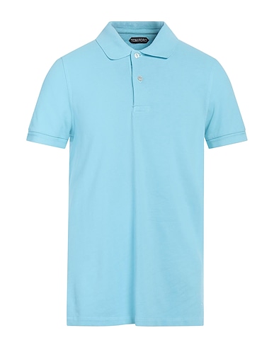 TOM FORD Polo shirt Turquoise 100% Cotton