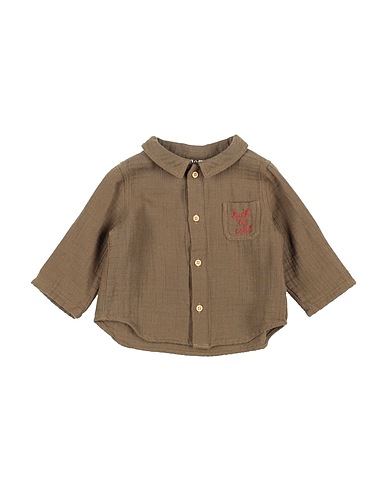 BONTON Hemd mit Muster Militärgrün 100% Baumwolle