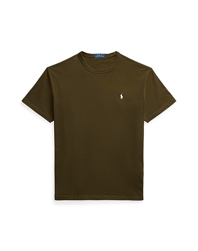 POLO RALPH LAUREN Basic T-Shirt CLASSIC FIT JERSEY CREWNECK T-SHIRT
 Green 100% Cotton