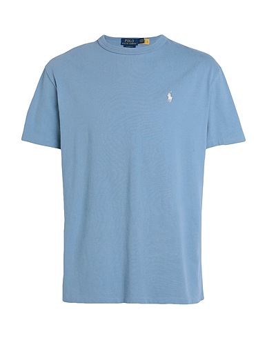 POLO RALPH LAUREN Basic T-shirt CLASSIC FIT JERSEY CREWNECK T-SHIRT
 Pastel blue 100% Cotton