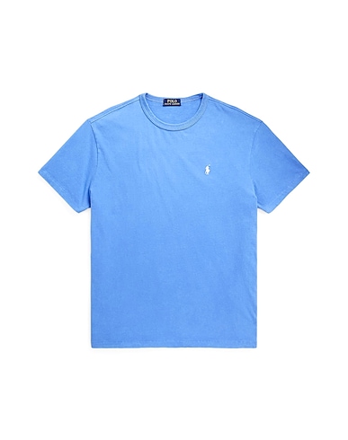 POLO RALPH LAUREN Basic T-shirt CLASSIC FIT JERSEY CREWNECK T-SHIRT
 Light blue 100% Cotton
