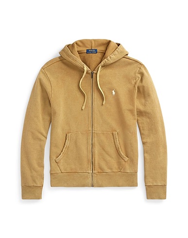 POLO RALPH LAUREN Hooded sweatshirt LOOPBACK TERRY FULL-ZIP HOODIE Camel 100% Cotton