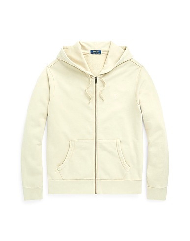 POLO RALPH LAUREN Felpa LOOPBACK TERRY FULL-ZIP HOODIE Beige 100% Cotone