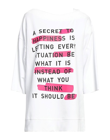 NOUMENO CONCEPT Sweatshirt White 95% Cotton, 5% Elastane