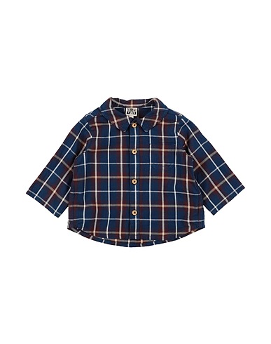 BONTON Patterned shirt Blue 100% Cotton