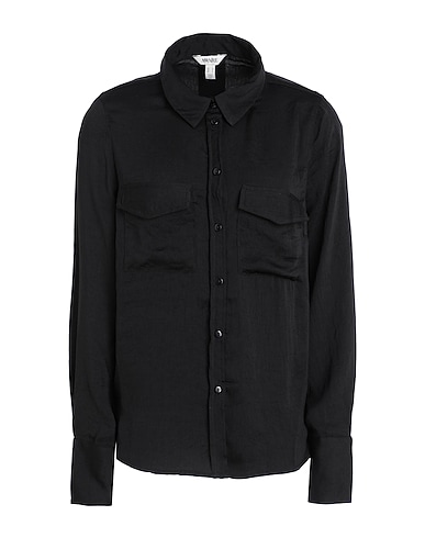 VERO MODA Hemden und Blusen einfarbig NERO 100% Recyceltes Polyester