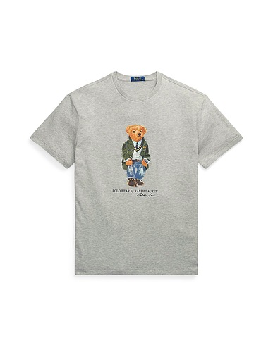 POLO RALPH LAUREN T-Shirt CLASSIC FIT POLO BEAR JERSEY T-SHIRT
 Hellgrau 100% Baumwolle