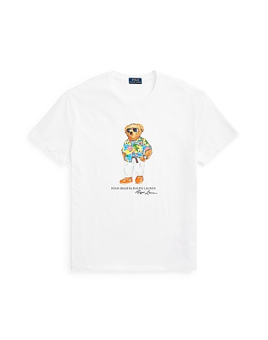 POLO RALPH LAUREN T-shirt CLASSIC FIT POLO BEAR JERSEY T-SHIRT
 Off white 100% Cotone