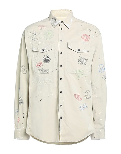 DSQUARED2 Shirts Light grey 97% Cotton, 3% Elastane